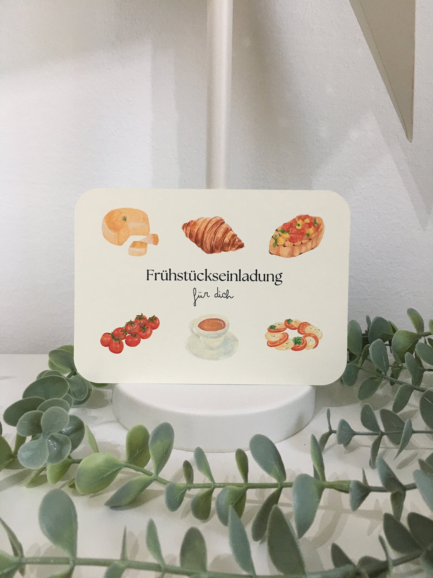 Karte minimalistisch Frühstückseinladung Liebe Karte für dich Geschenkidee Frühstück Brunch beste Freundin