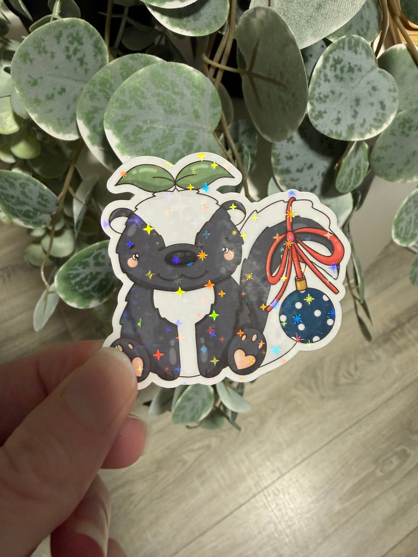 Sticker Stinktier Weihnachten kawaii