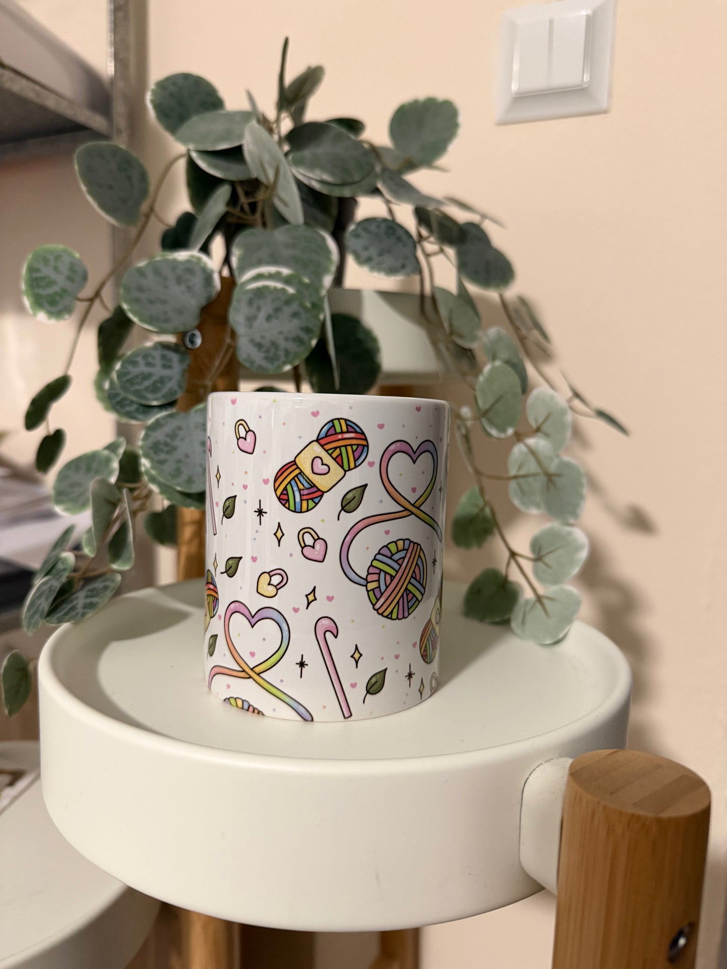 Tasse Häkeln Muster regenbogen