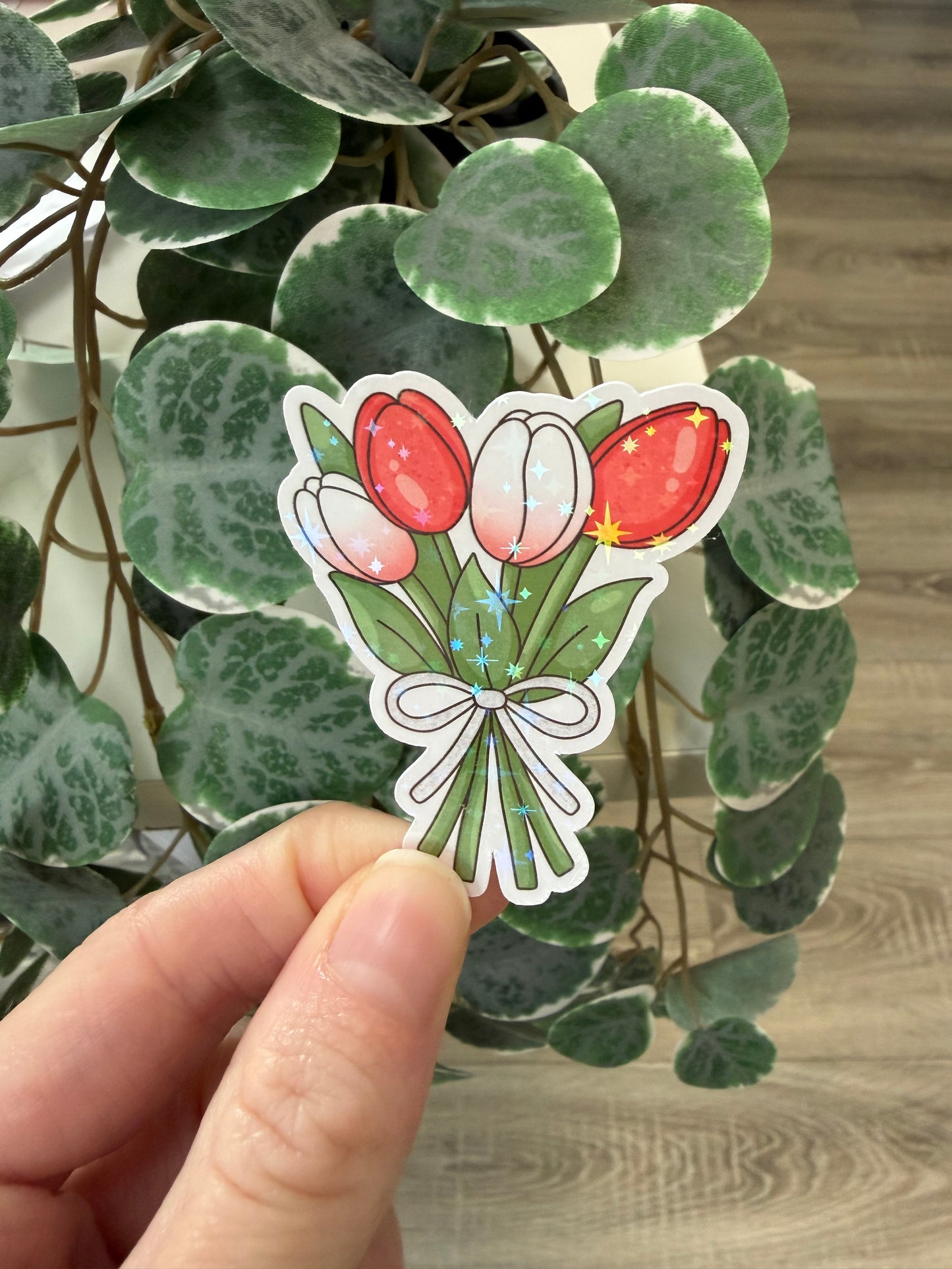 Sticker Tulpen Strauß Frühling Lesezeichen