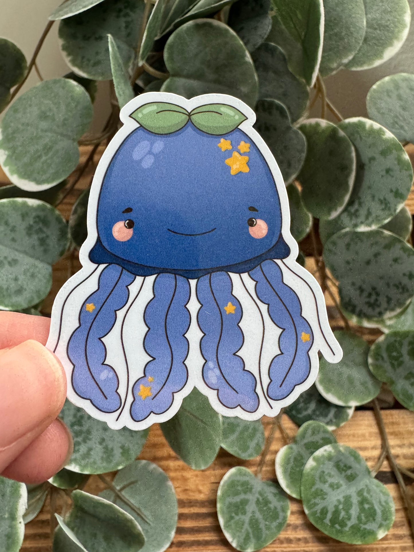Kawaii Sticker Qualle cute Laptop Aufkleber