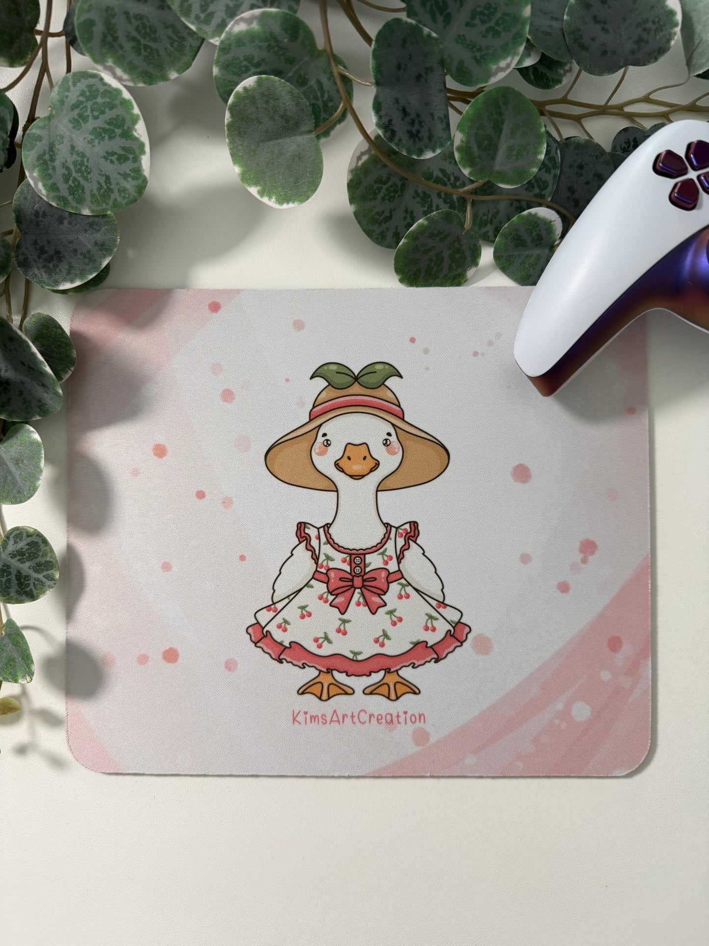 Mauspad Gans im Kirschkleid kawaii