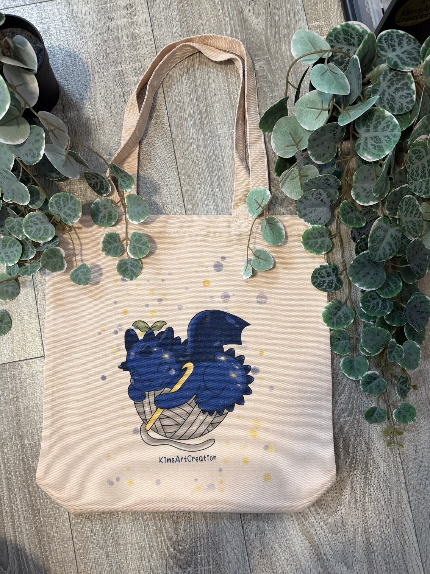 Tasche schmal Drache häkeln dunkelblau kawaii