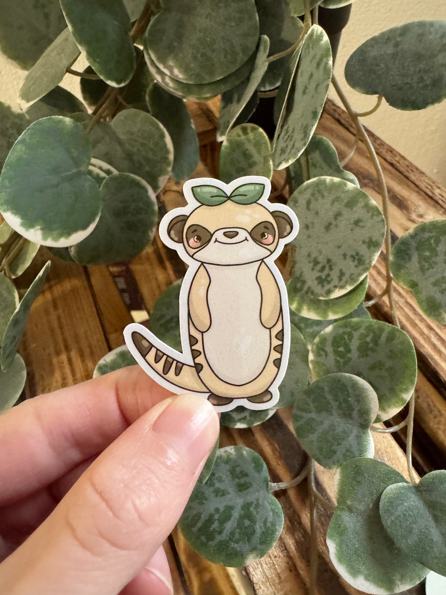 Kawaii Sticker Erdmännchen cute Laptop Aufkleber