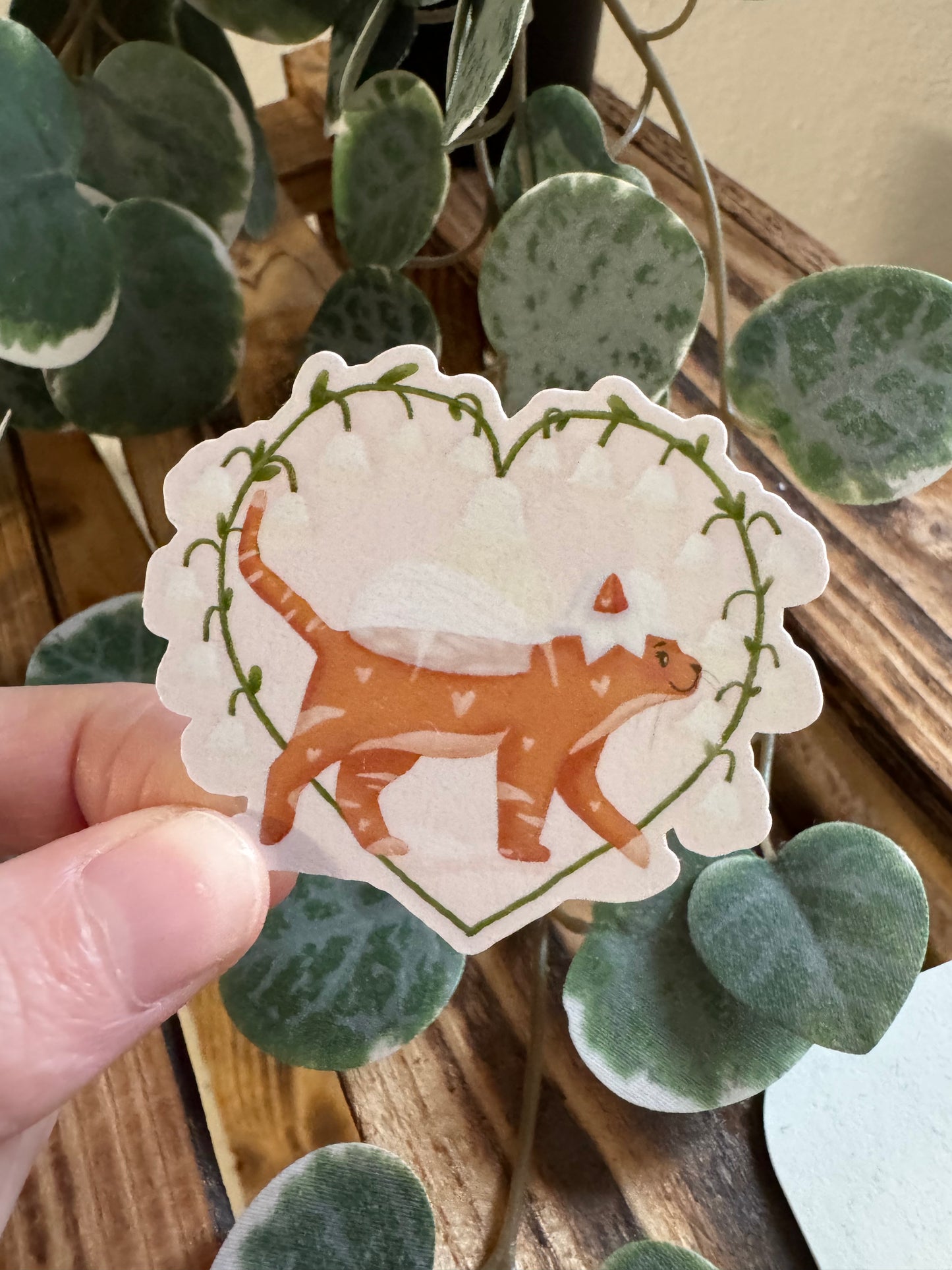 Kawaii Sticker Katze Blumenhut cute Laptop Aufkleber