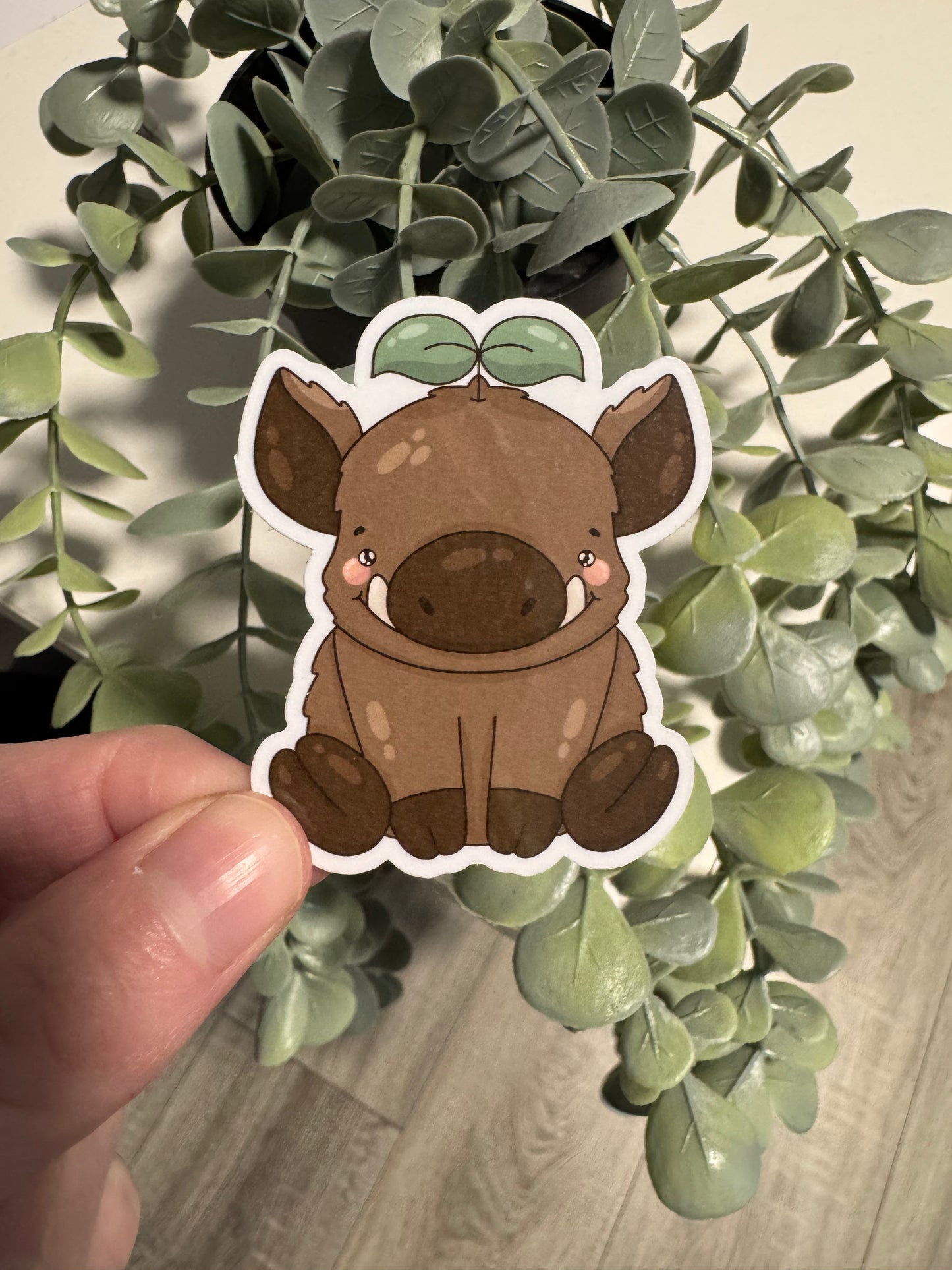 Kawaii Sticker Wildschwein cute Laptop Aufkleber