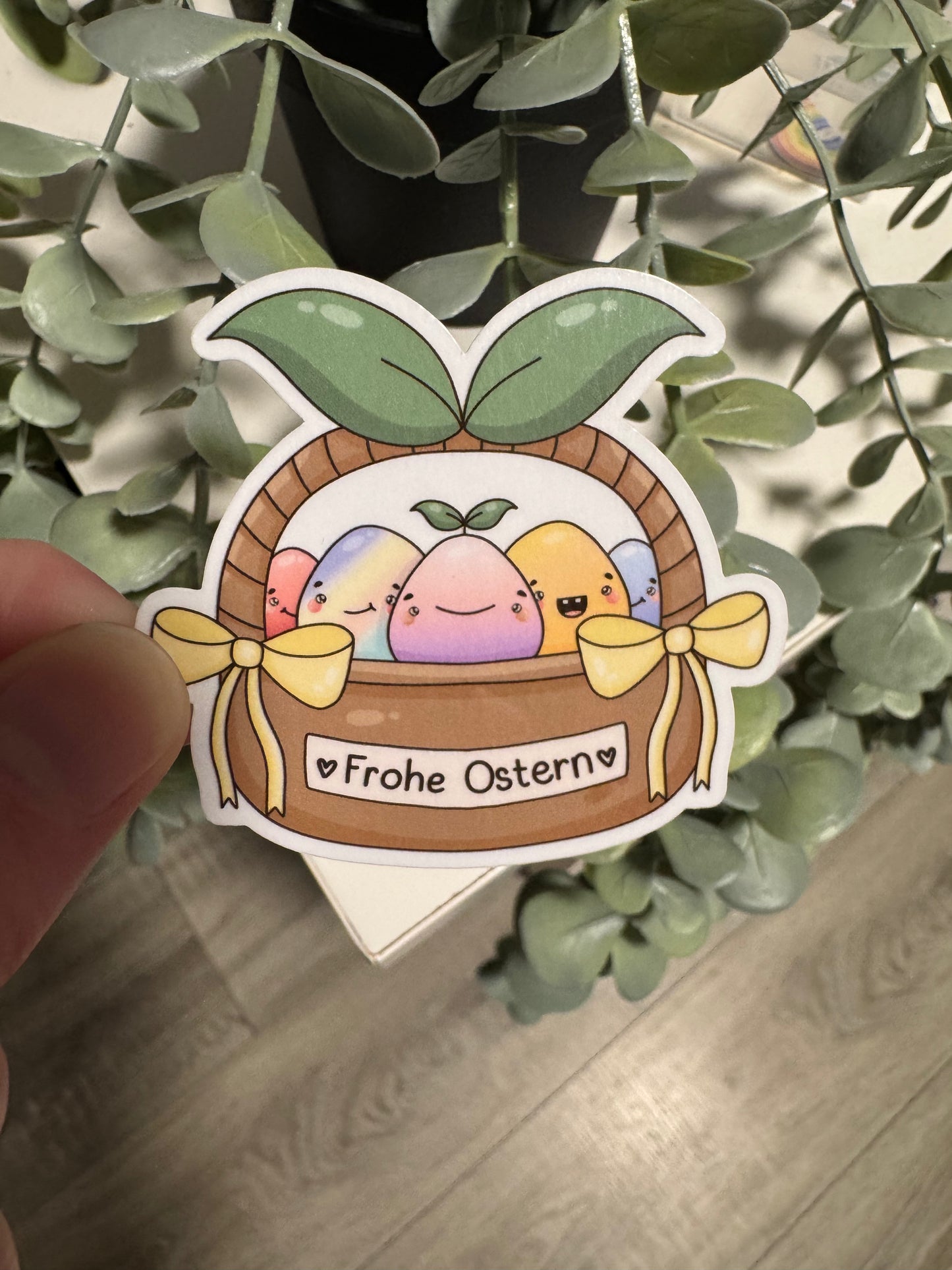 Osterkorb Sticker kawaii Ostern
