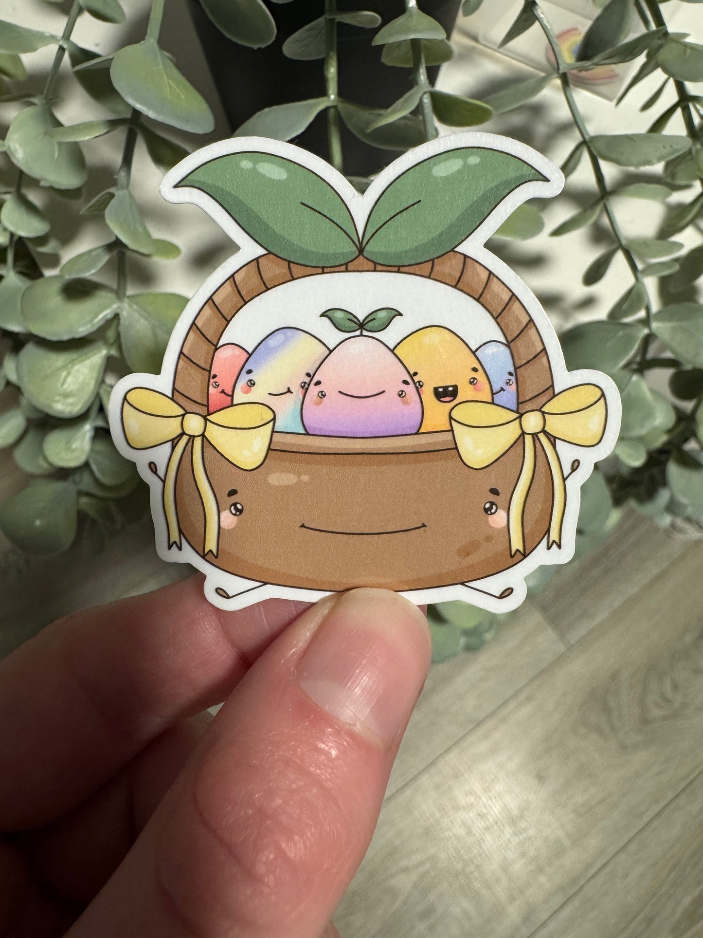 Osterkorb Sticker kawaii Ostern