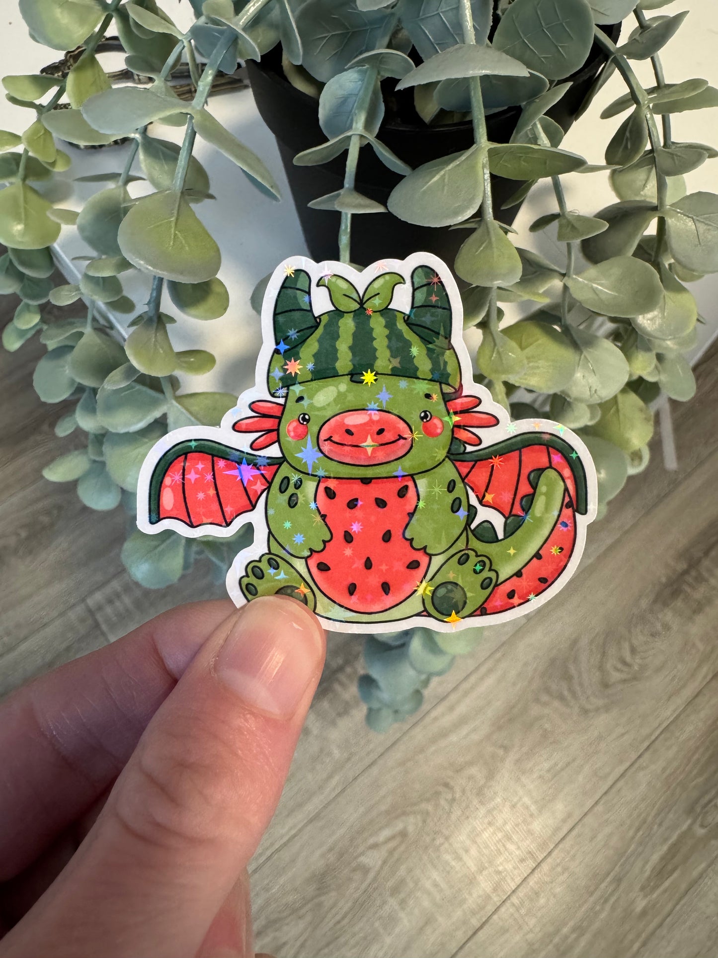 Sticker Früchte Drachen kawaii Erdbeere Drachenfrucht Zitrone