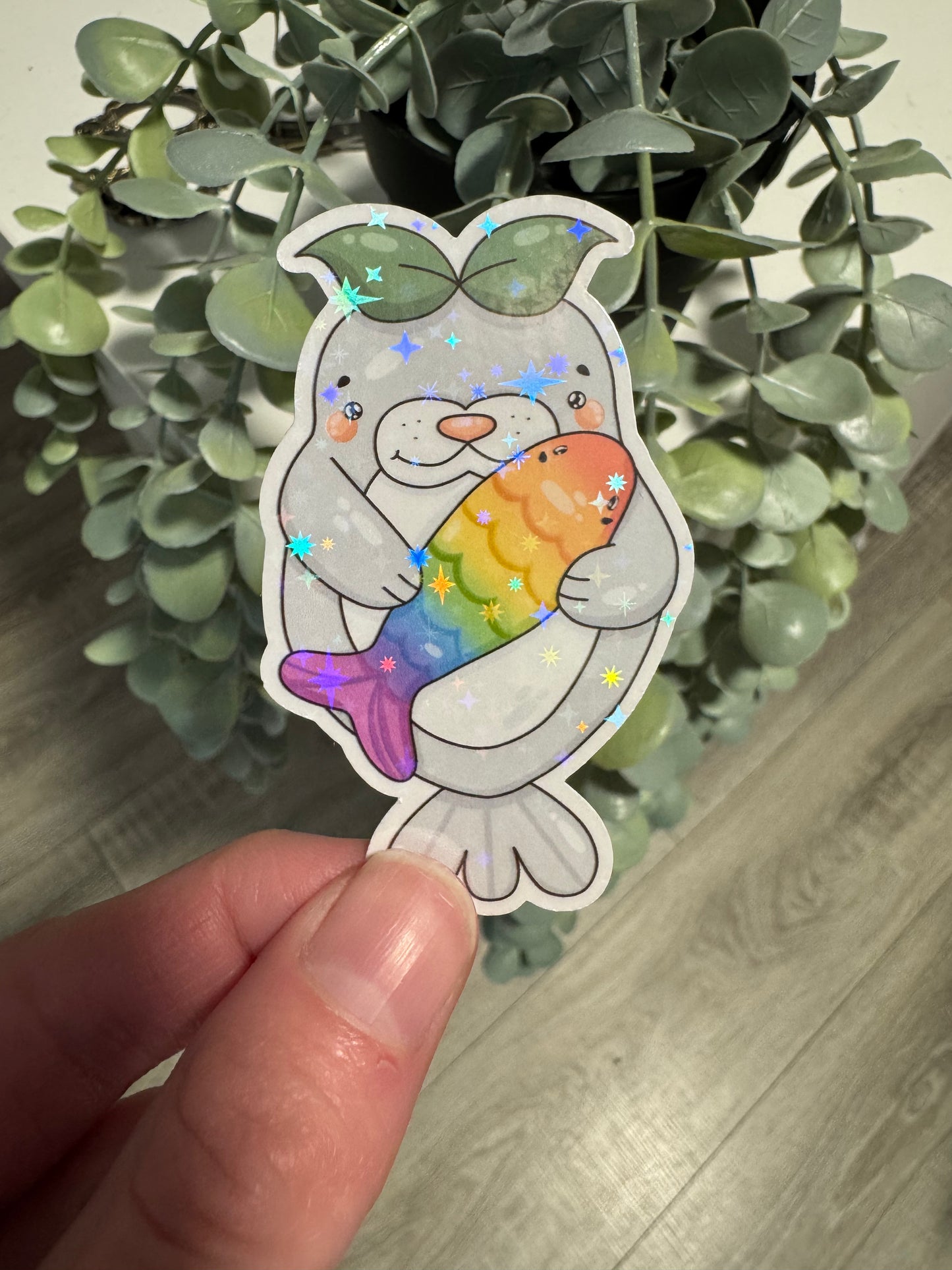 Sticker Robbe kawaii