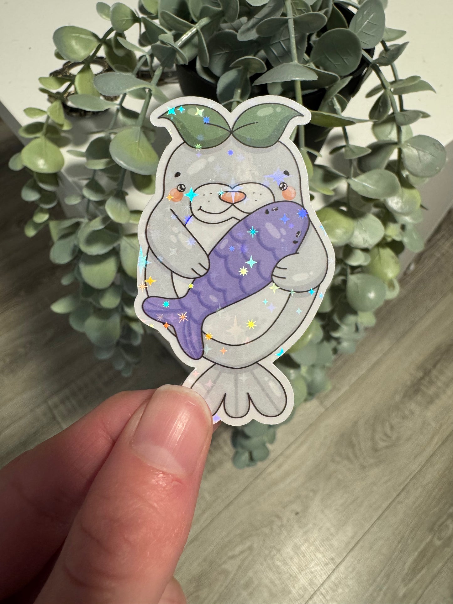Sticker Robbe kawaii