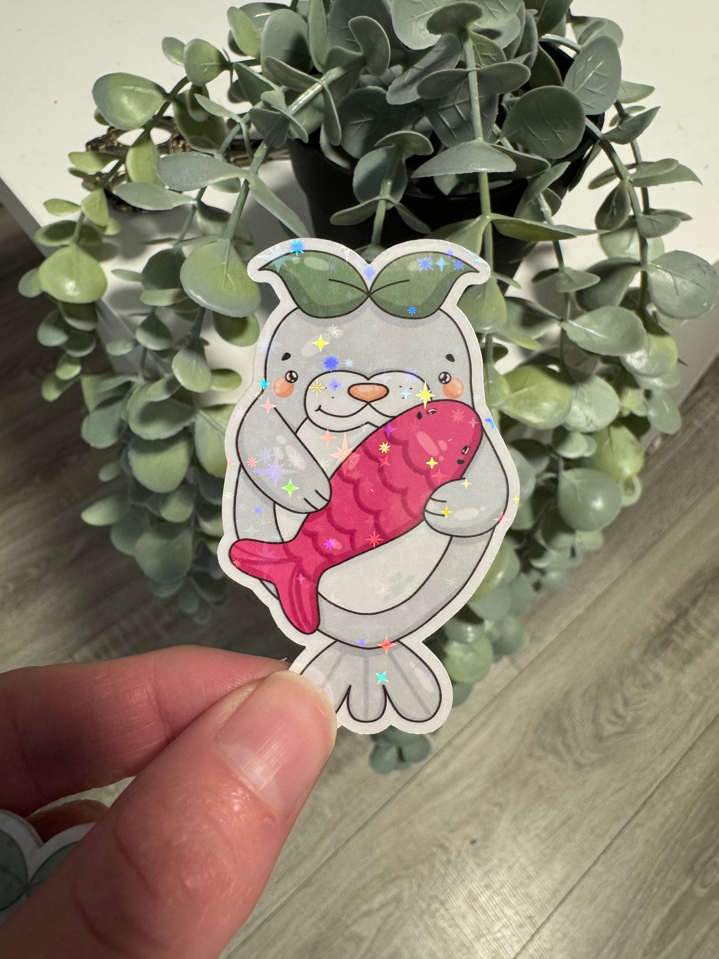Sticker Robbe kawaii