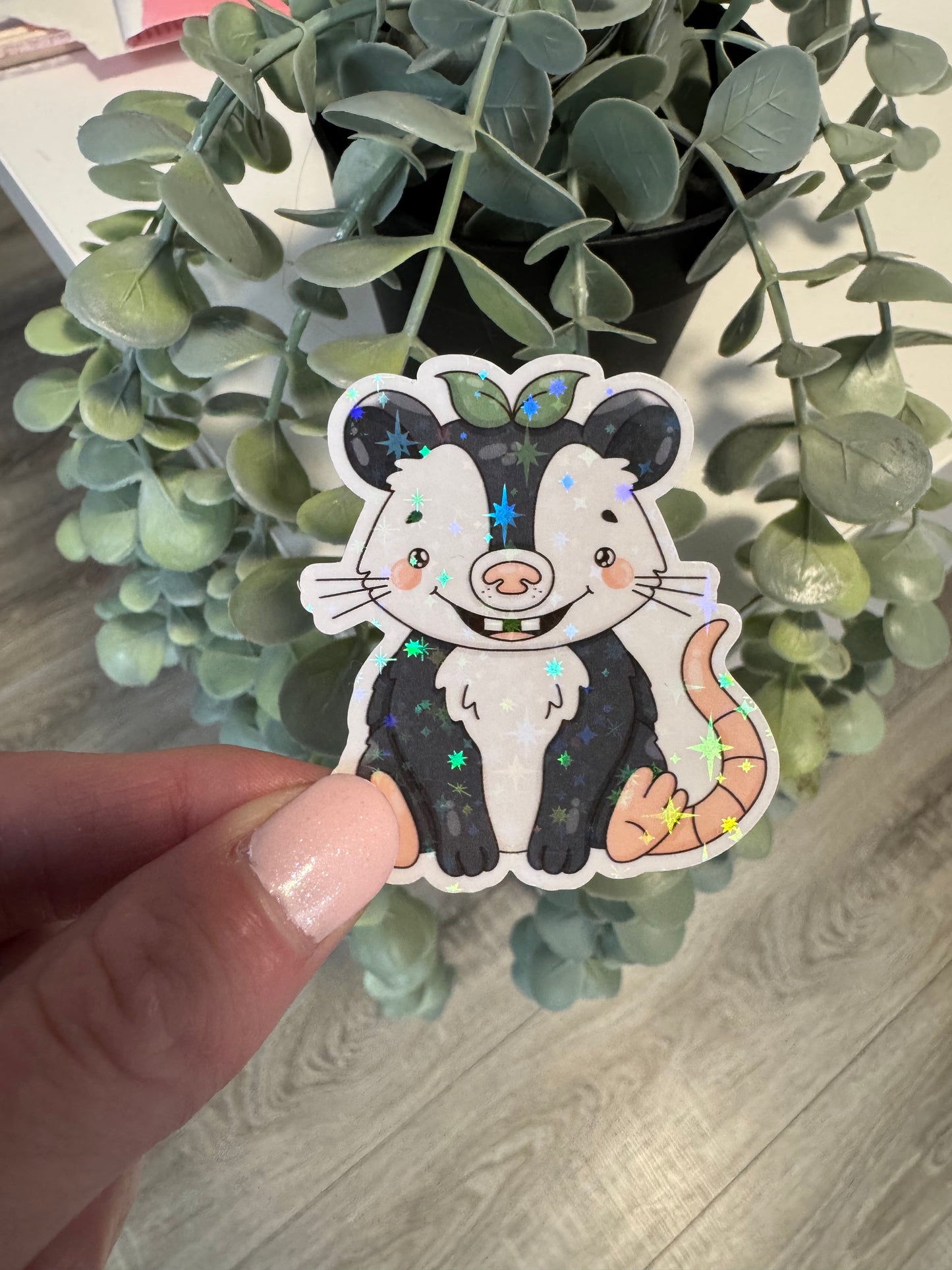 Sticker Opossum kawaii Familie