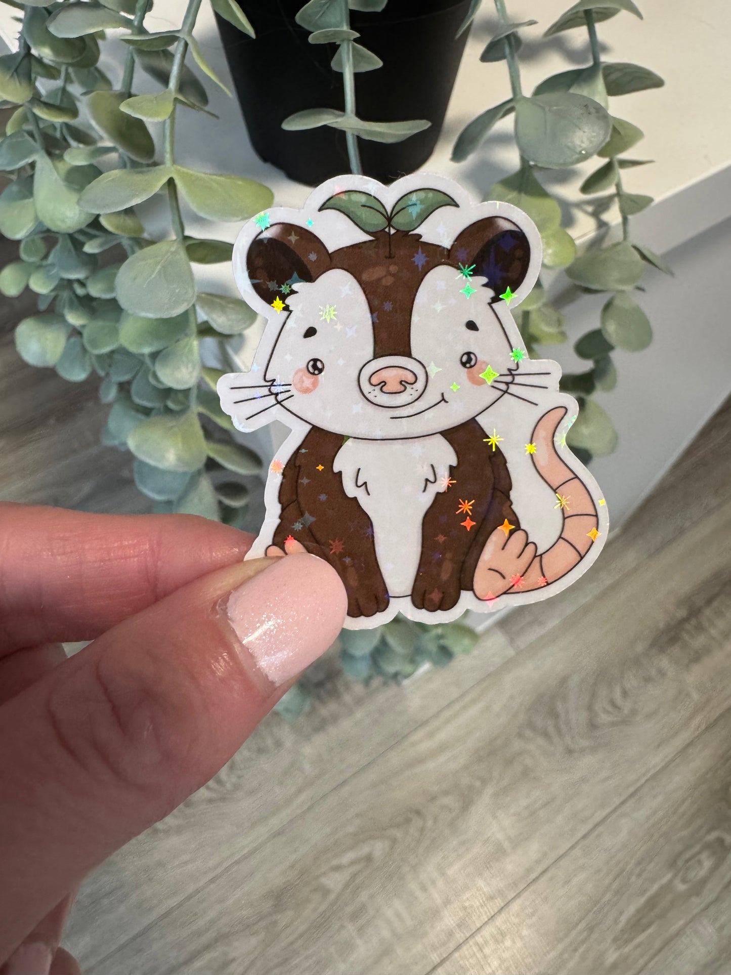 Sticker Opossum kawaii Familie