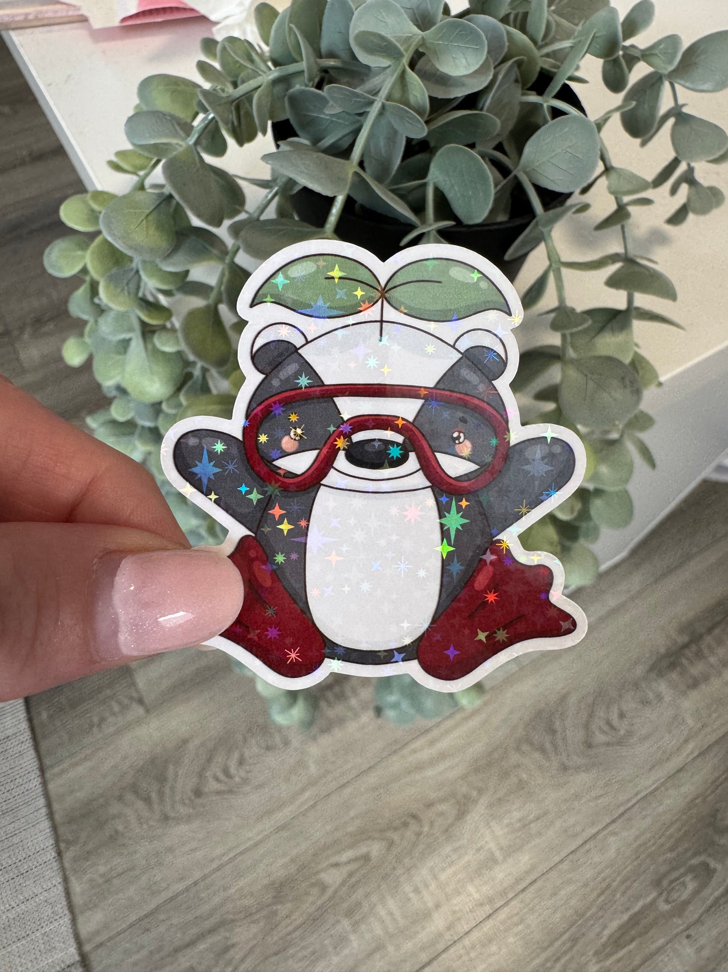 Sticker Dachs Taucher Sommer