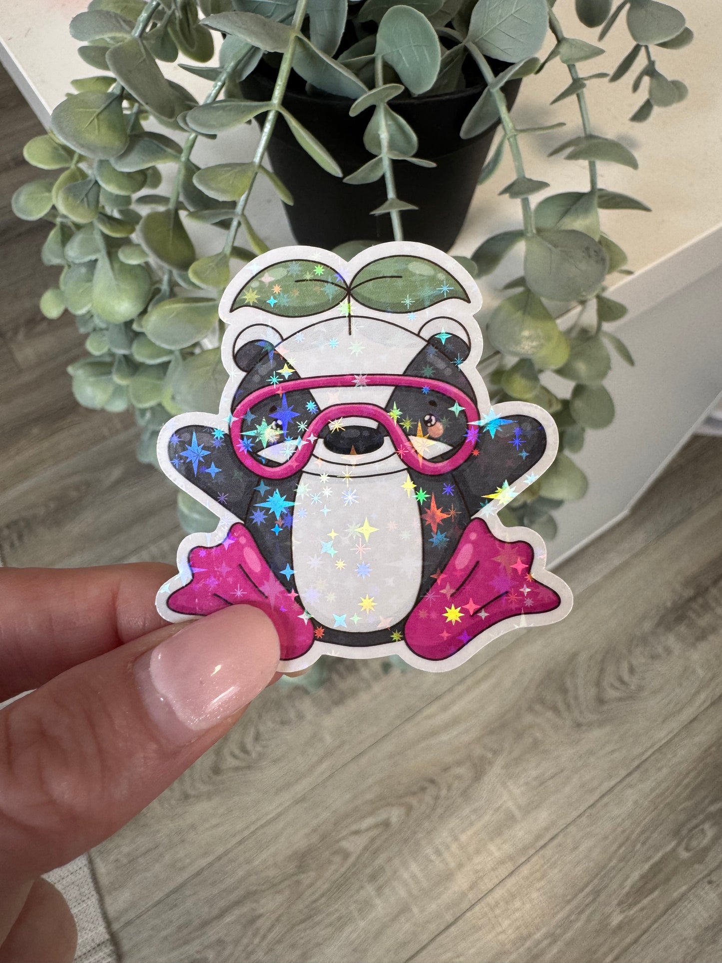 Sticker Dachs Taucher Sommer