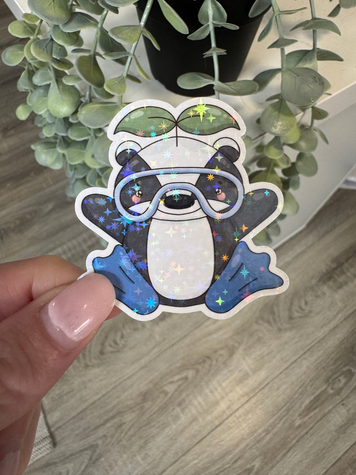 Sticker Dachs Taucher Sommer