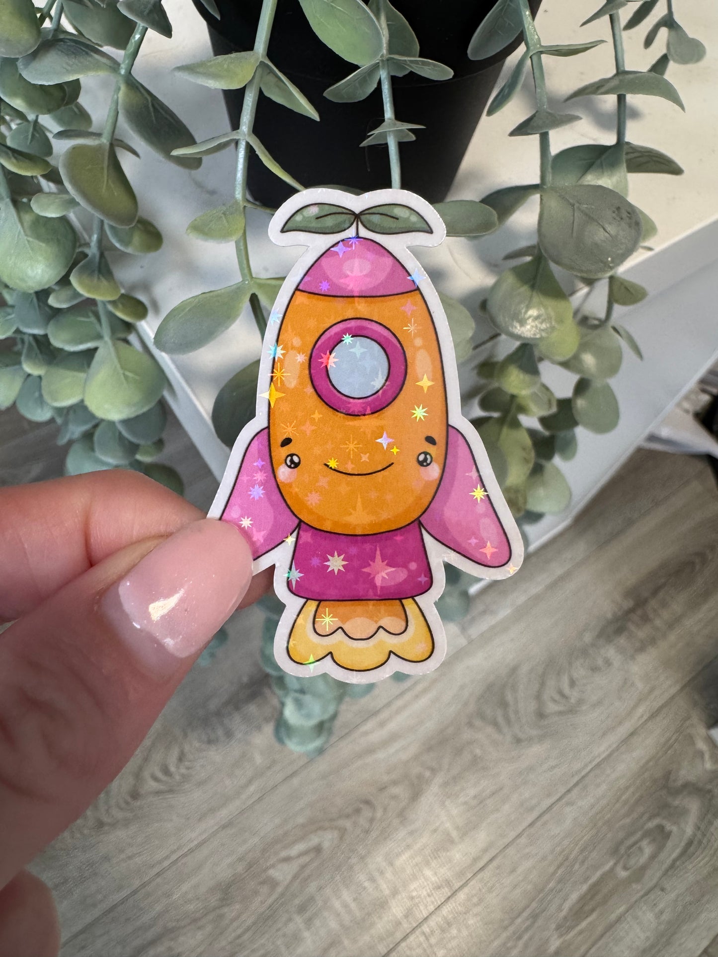 Sticker Rakete kawaii