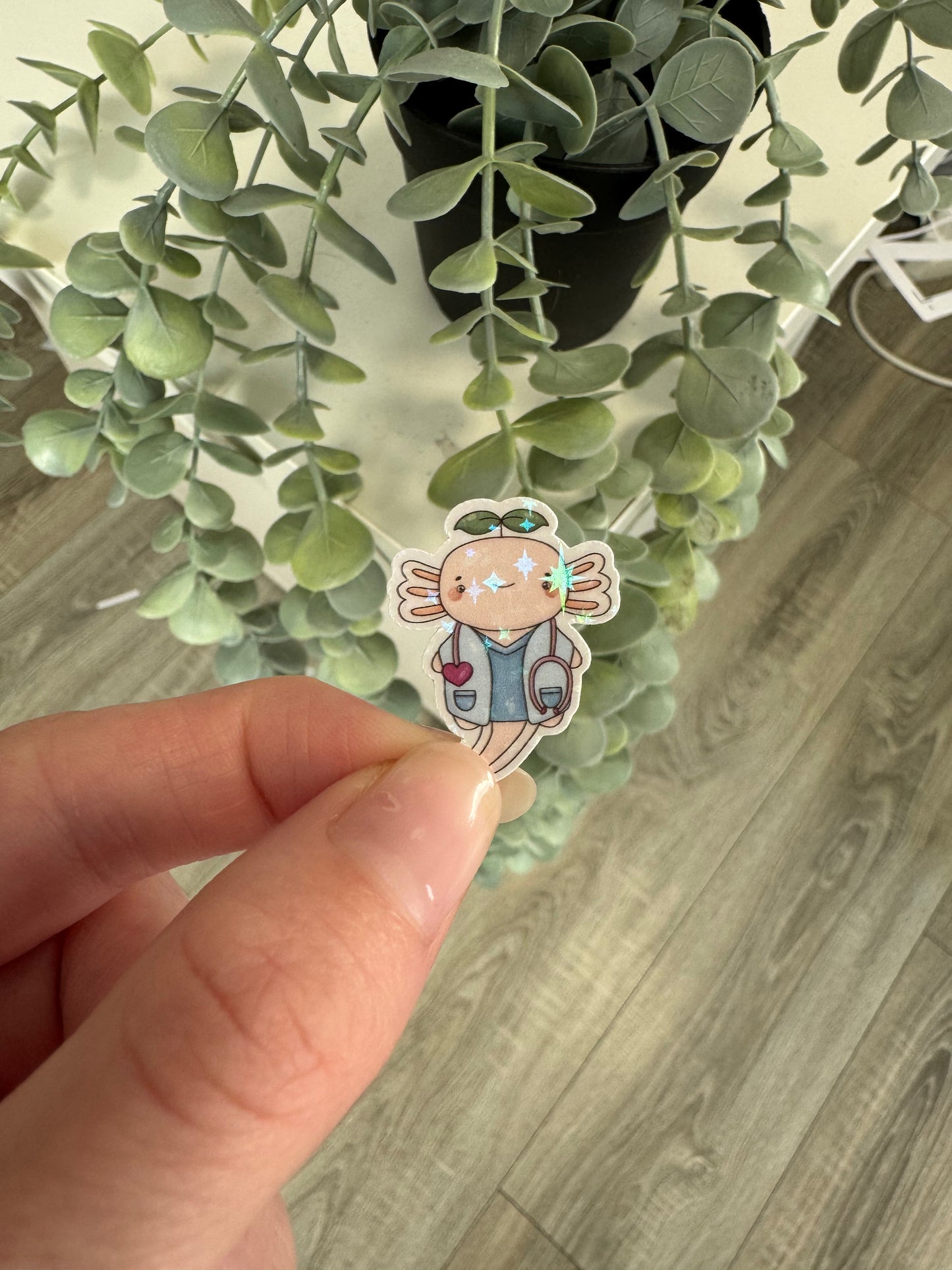 Sticker Axolotl Doktor kawaii