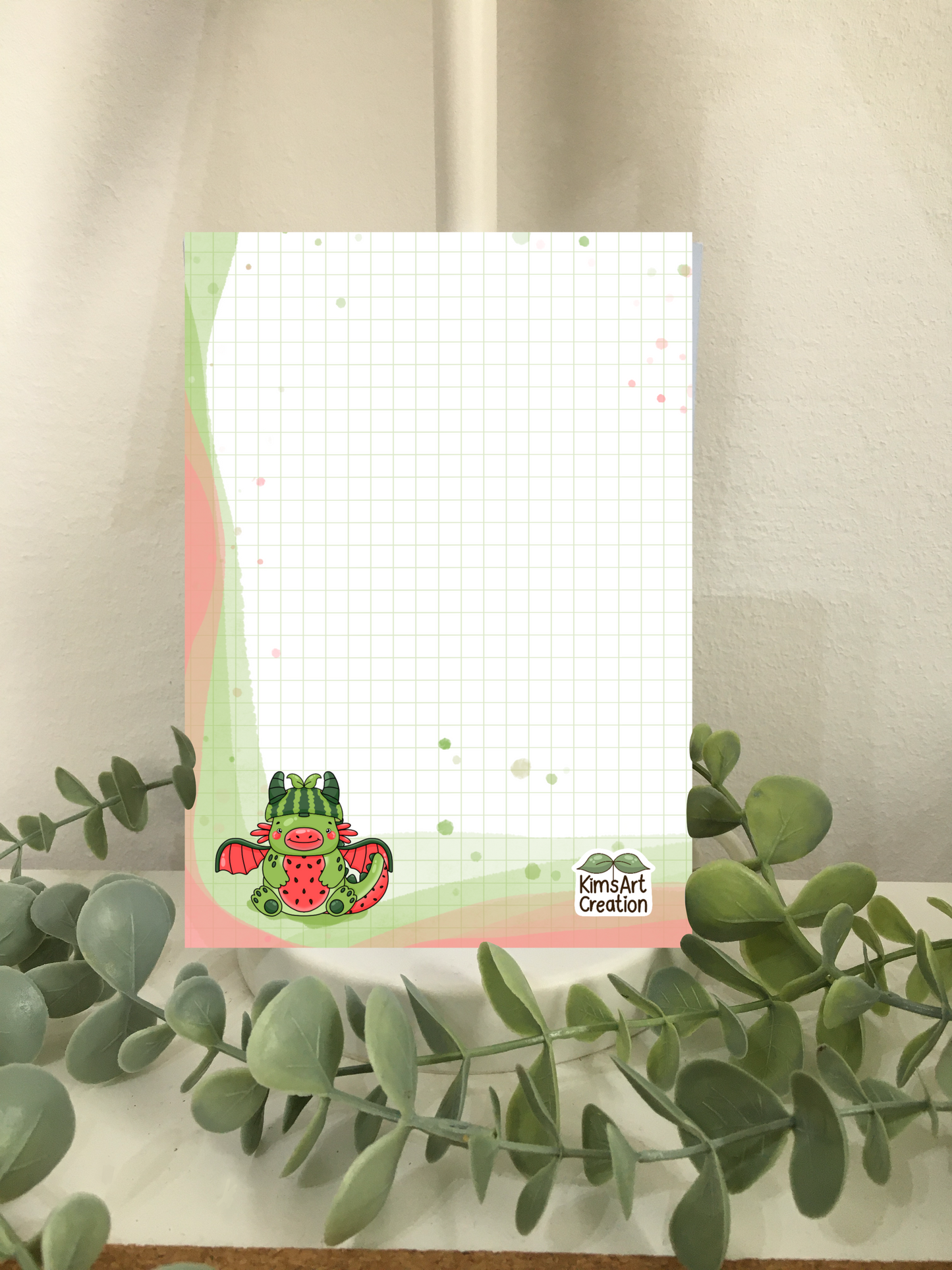 Notizblock Drache Wassermelone