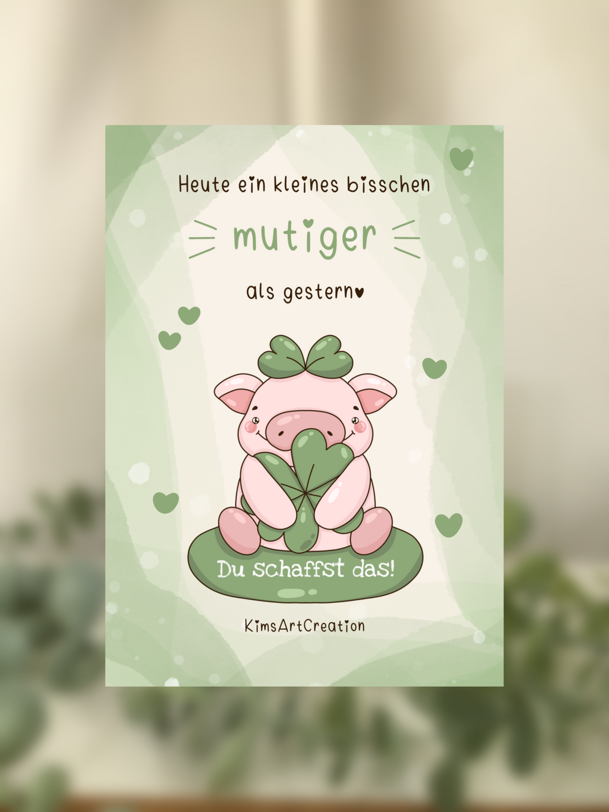 Karte Reminder Glücksschwein