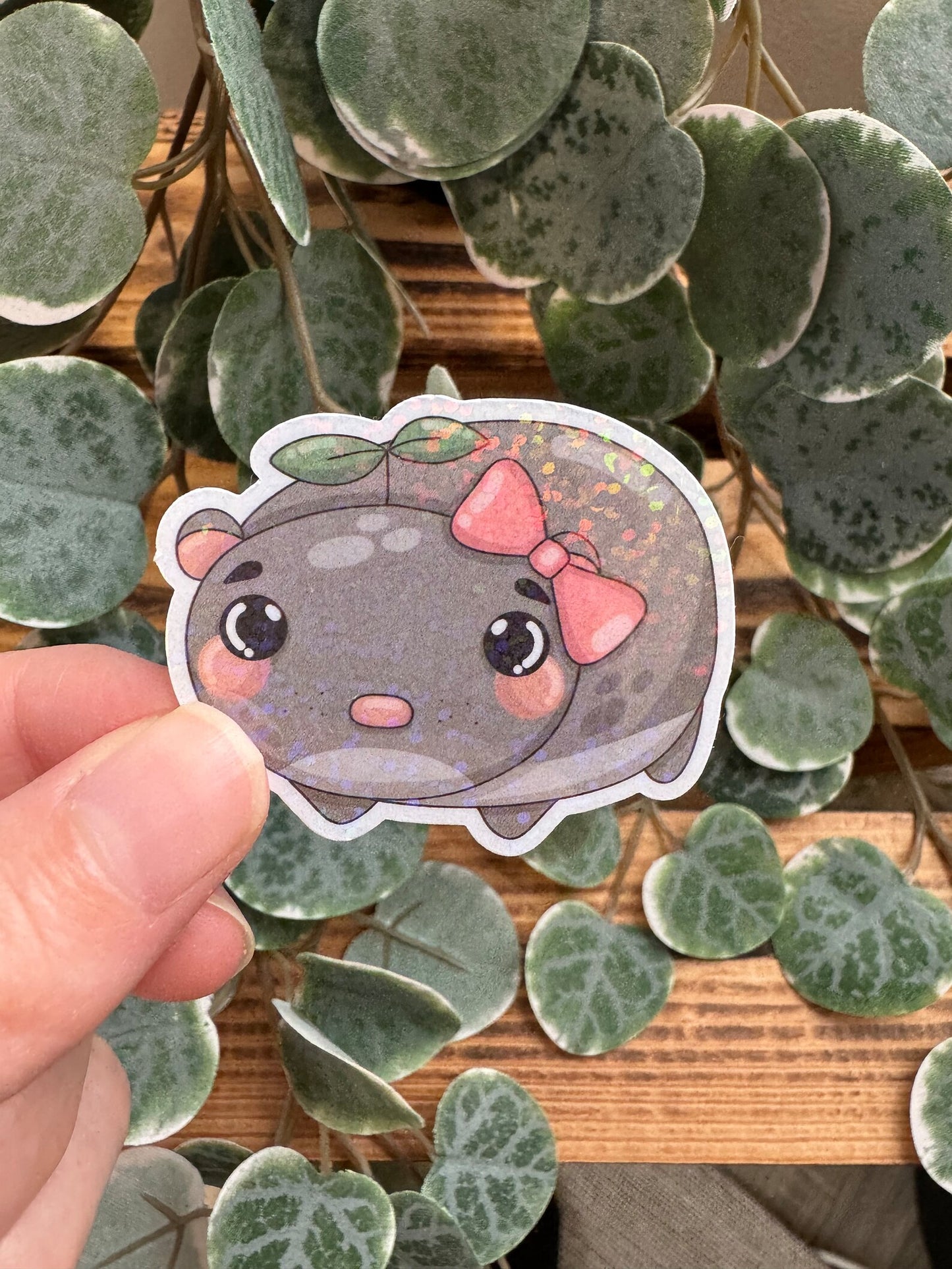 Sticker Hamster kawaii Glitzer
