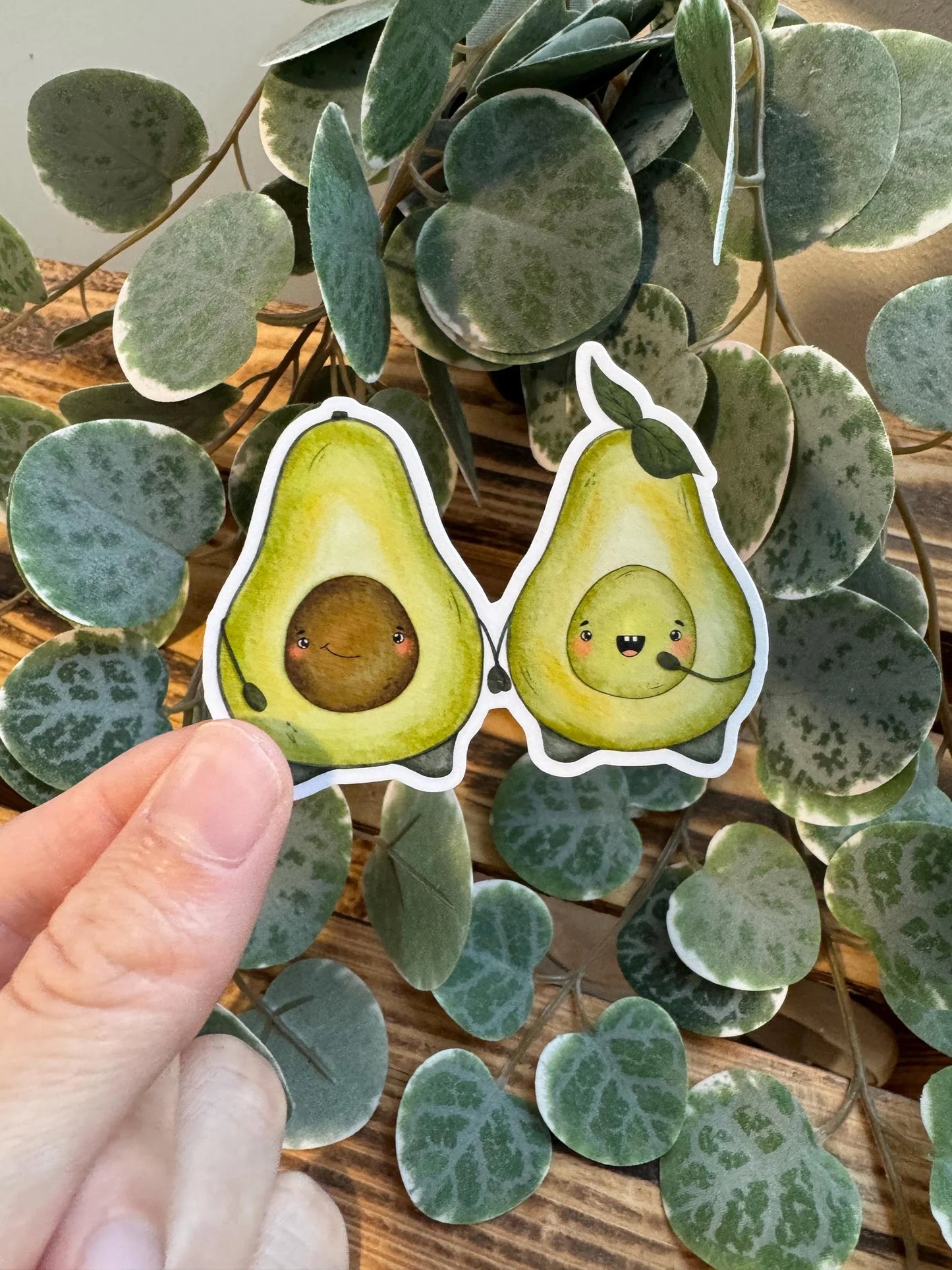 Sticker Avocado Paar kawaii