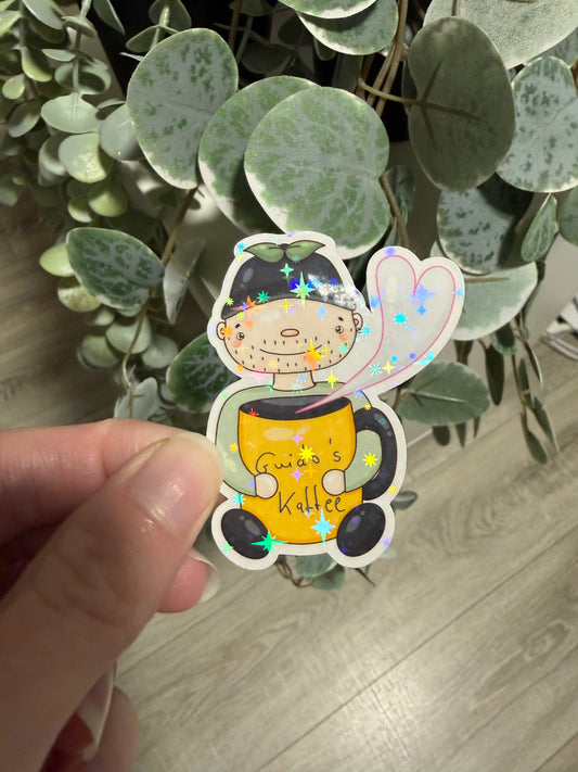 Sticker Papa Kaffee kawaii