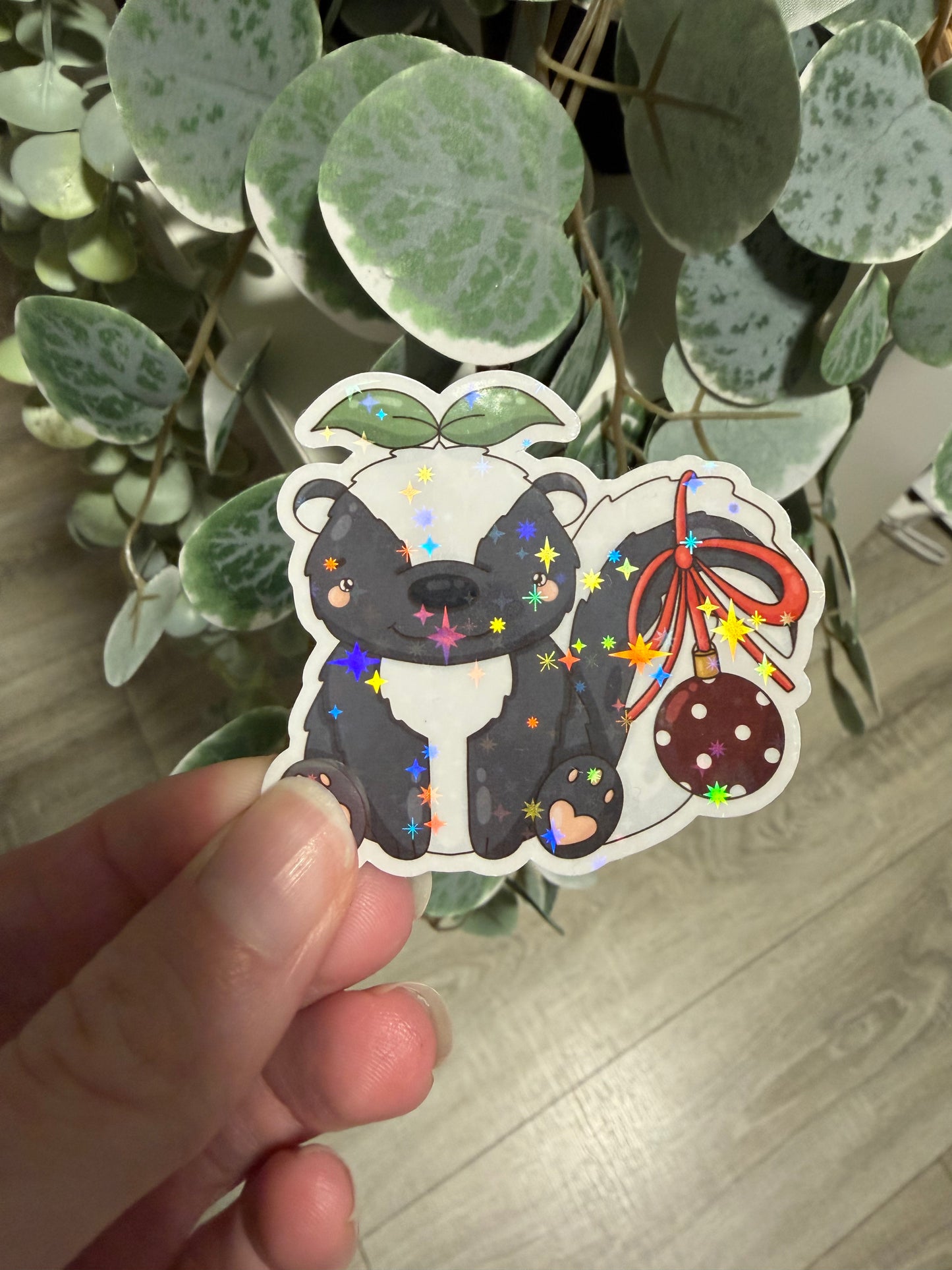 Sticker Stinktier Weihnachten kawaii