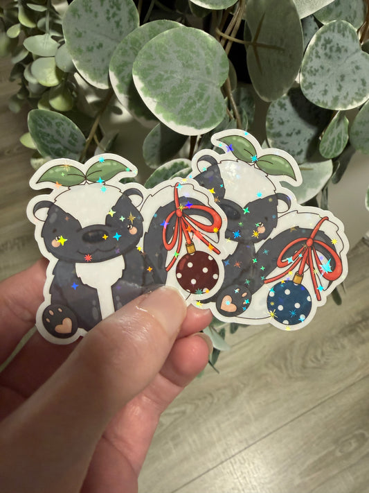 Sticker Stinktier Weihnachten kawaii