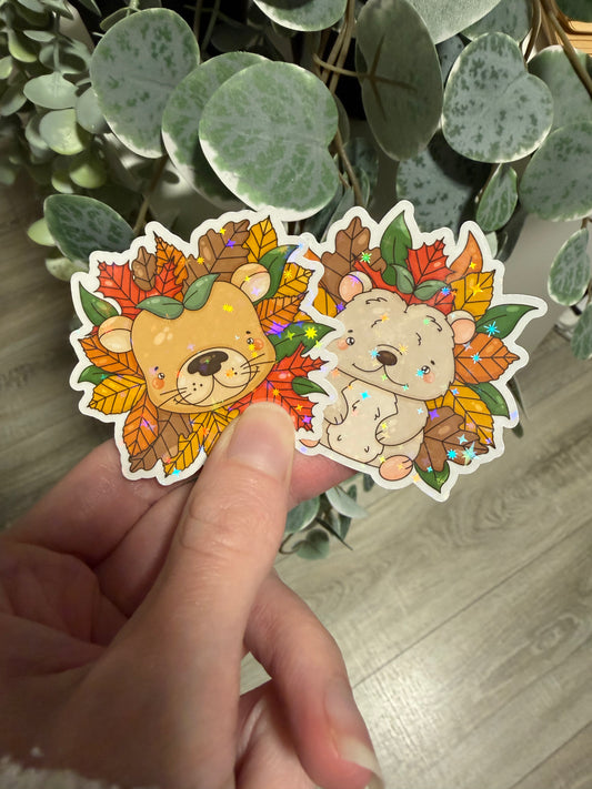 Sticker Herbst Tiere kawaii