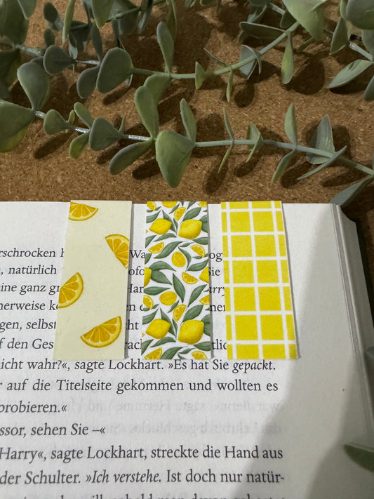 Magnetisches Lesezeichen Set Gelb Buchliebhaber Geschenk Buch