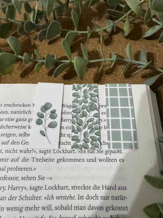 Magnetisches Lesezeichen Set Grün Buchliebhaber Geschenk Buch