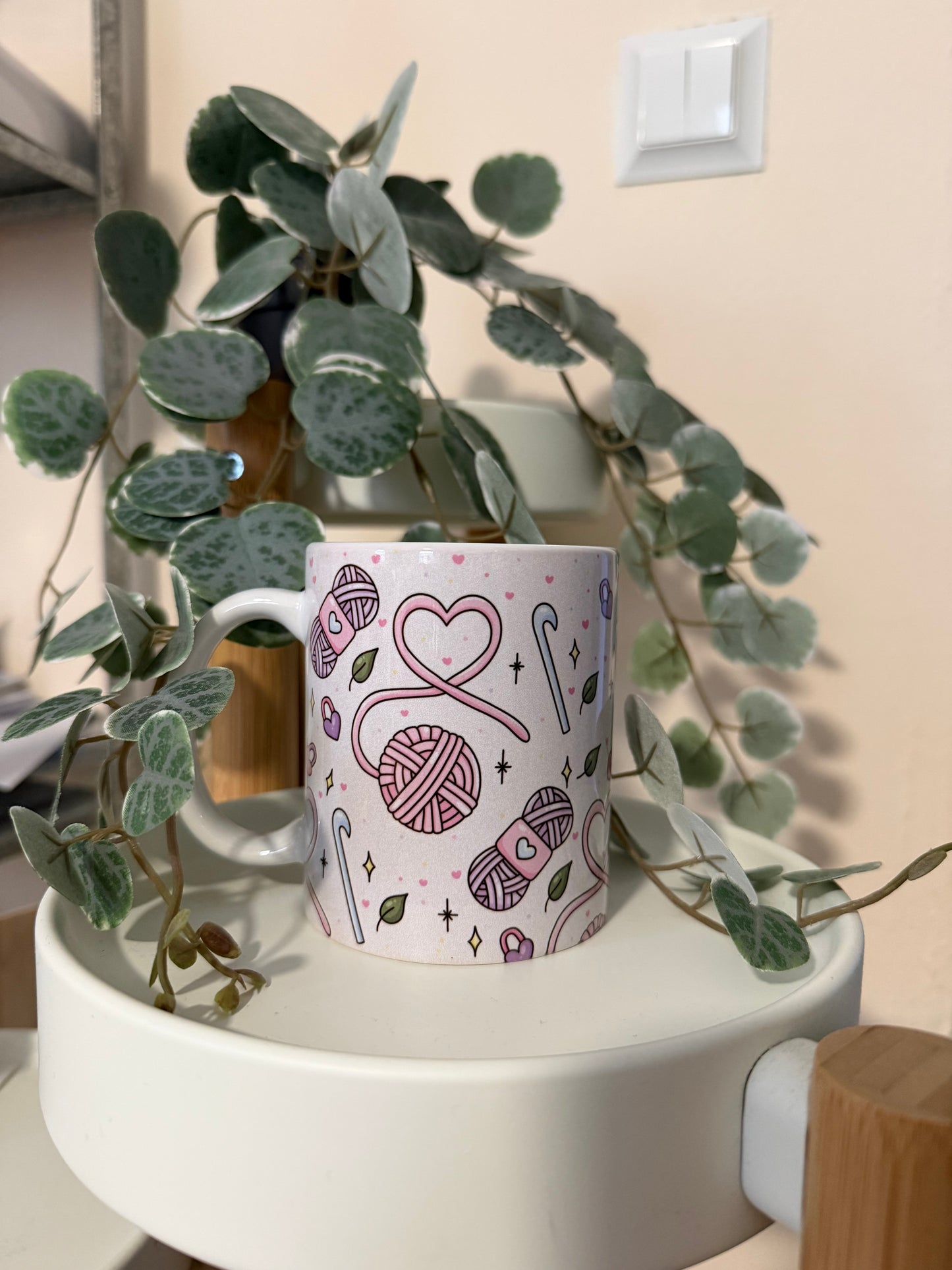 Tasse Häkeln Muster rosa