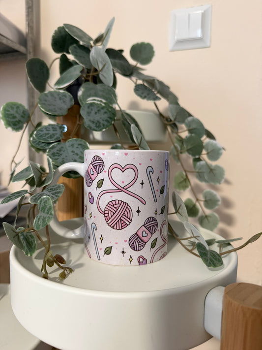 Tasse Häkeln Muster rosa