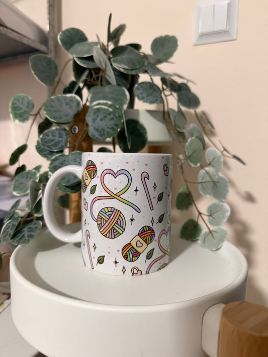 Tasse Häkeln Muster regenbogen