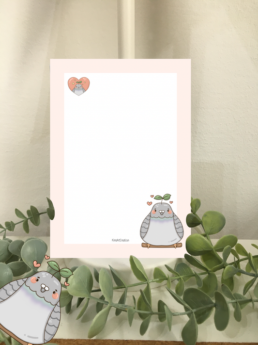 Notizblock Taube Memopad Notizen kawaii
