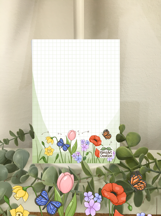 Notizblock Blumenwiese Frühling