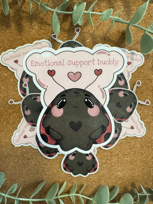 Emotional Support Sticker Kawaii Marienkäfer