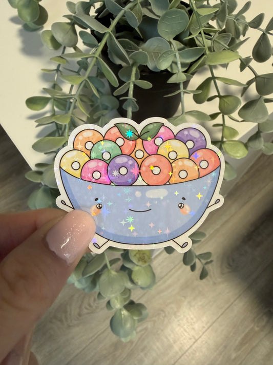 Sticker Cornflakes Schale Müsli Torte Lesezeichen