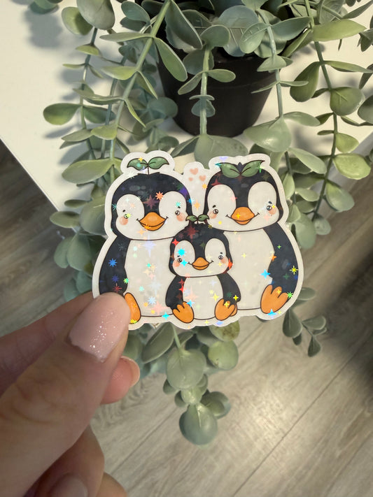 Sticker Pinguinfamilie Lesezeichen