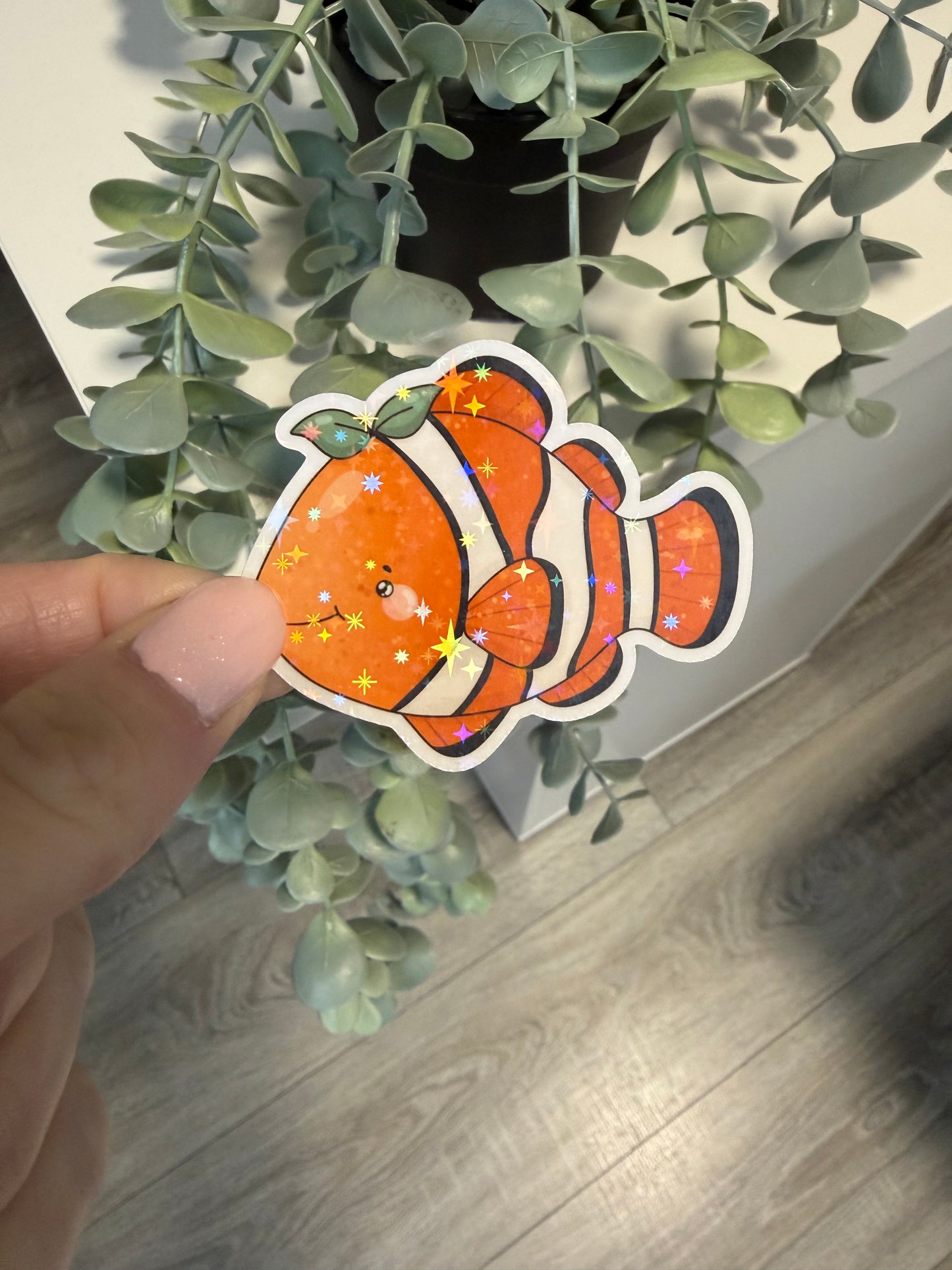 Sticker Meerestier Fisch Clownfisch Lesezeichen