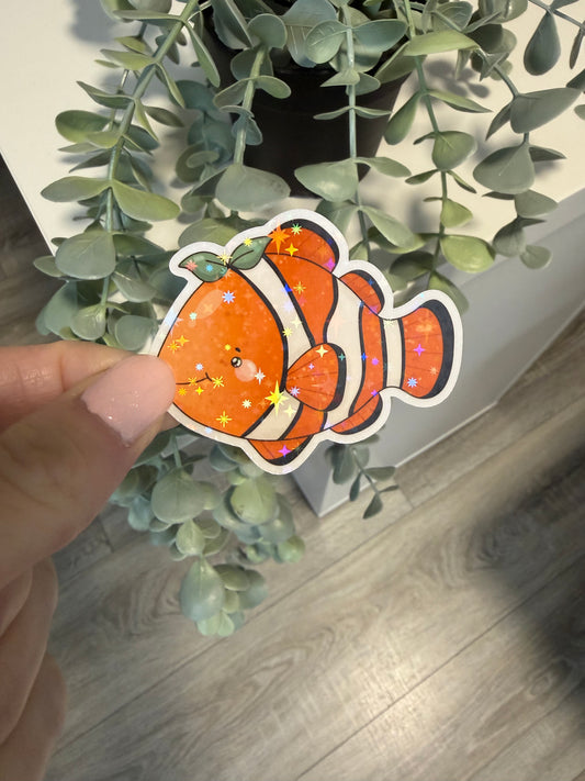 Sticker Meerestier Fisch Clownfisch Lesezeichen