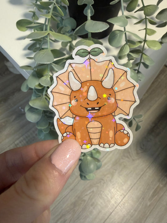 Sticker Triceratops Lesezeichen