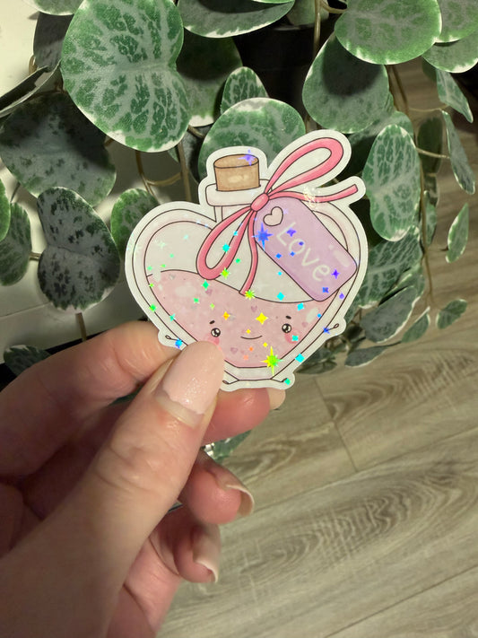 Sticker Valentinstag Liebestrank Lesezeichen