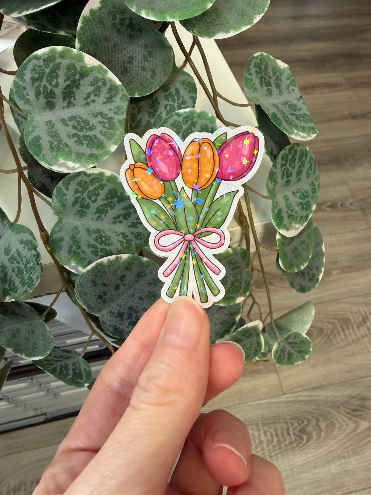 Sticker Tulpen Strauß Frühling Lesezeichen