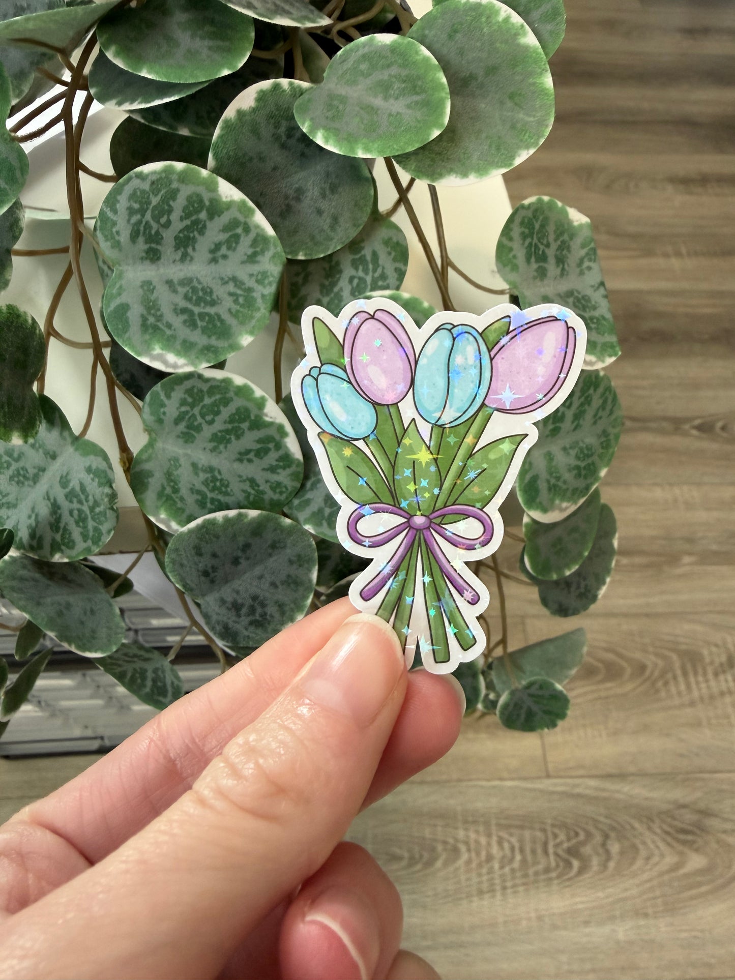 Sticker Tulpen Strauß Frühling Lesezeichen