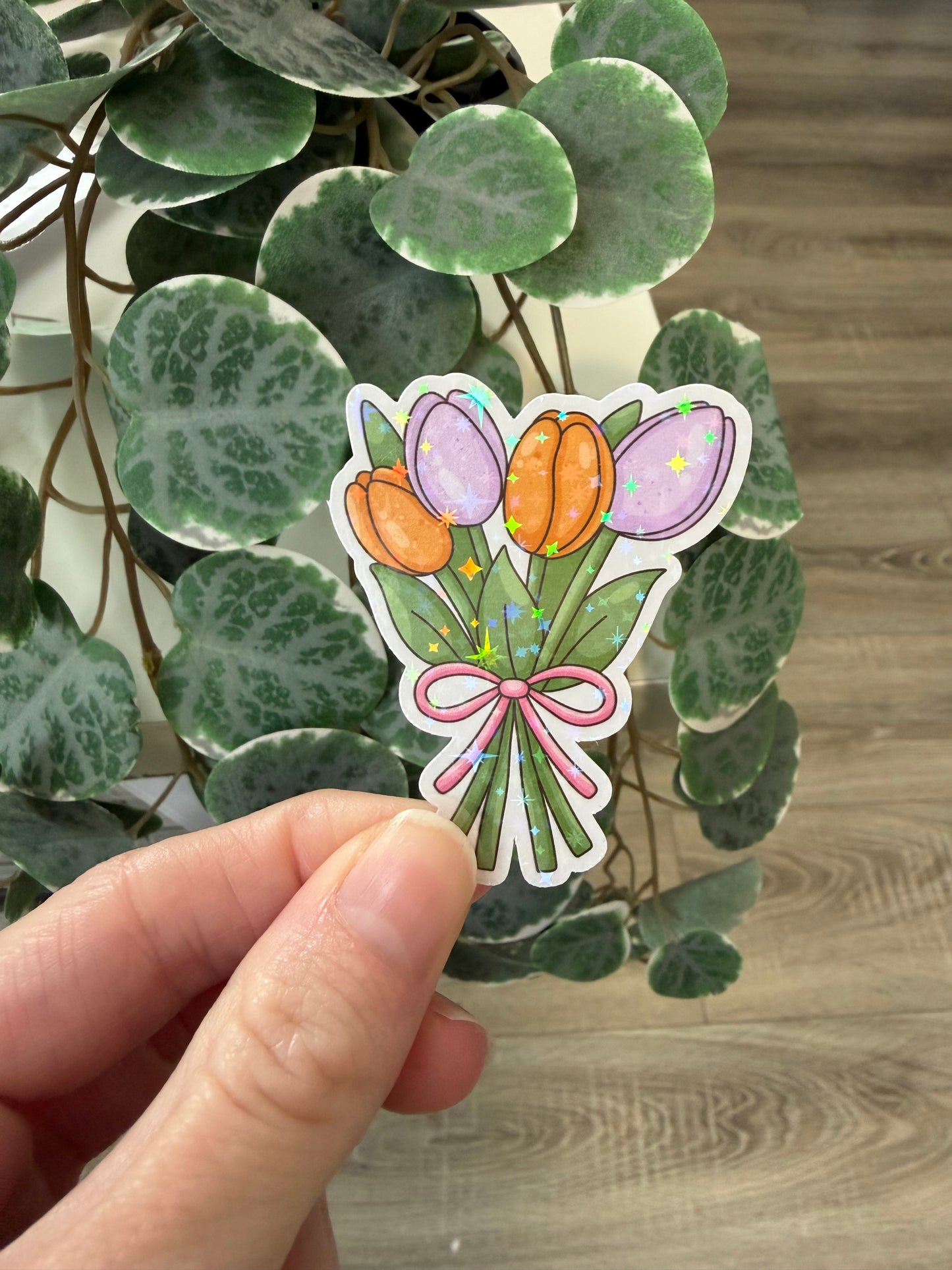 Sticker Tulpen Strauß Frühling Lesezeichen