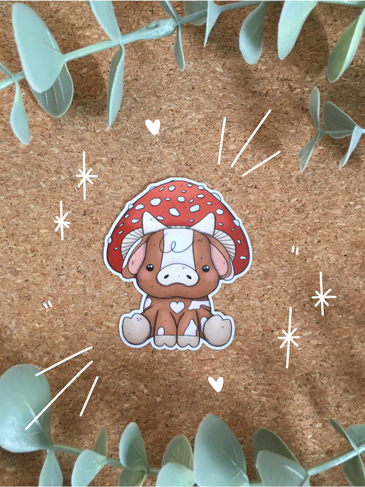 Cottagecore Kuh Sticker | Bullet Journal Sticker, kawaii Sticker, Animal Sticker