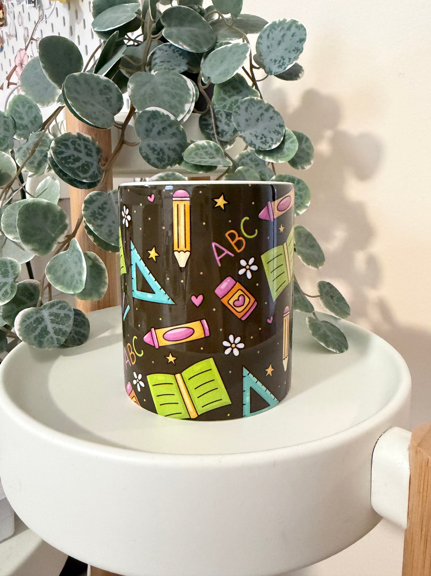 Tasse Schule Lehrer grün